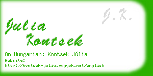 julia kontsek business card